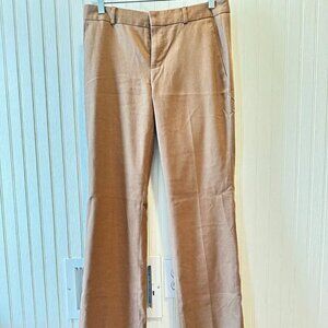 Banana Republic Wool Dress Pants Womens 4 Tan Logan Straight Fit Trouser Pant